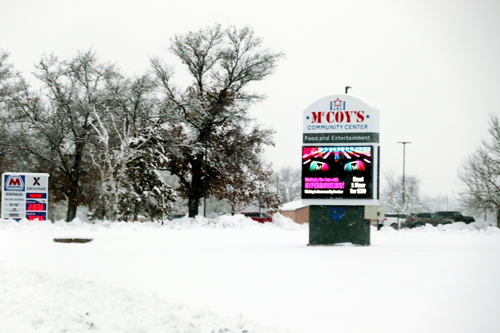 December 2022 snow scenes at Fort McCoy