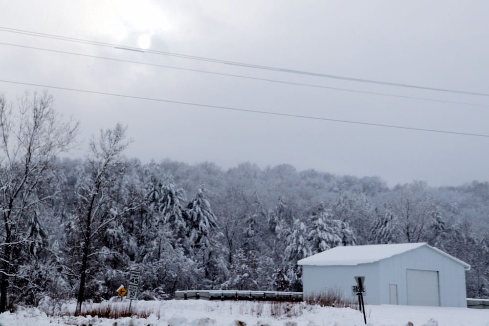 December 2022 snow scenes at Fort McCoy