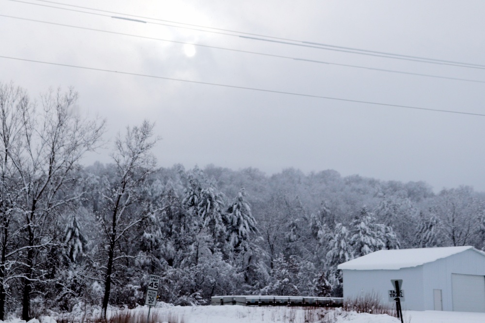 December 2022 snow scenes at Fort McCoy