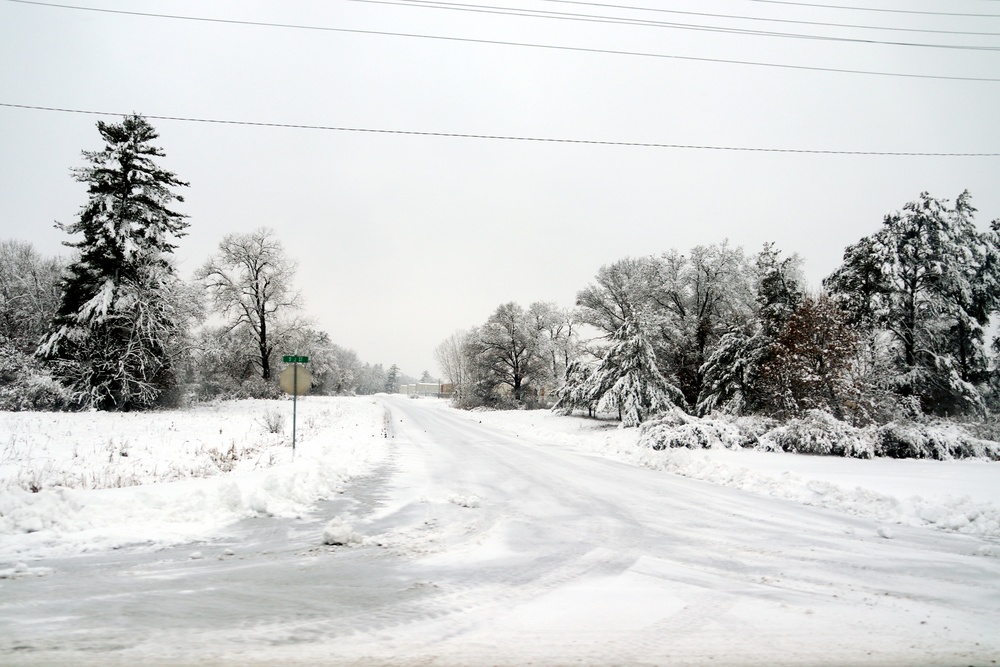 December 2022 snow scenes at Fort McCoy