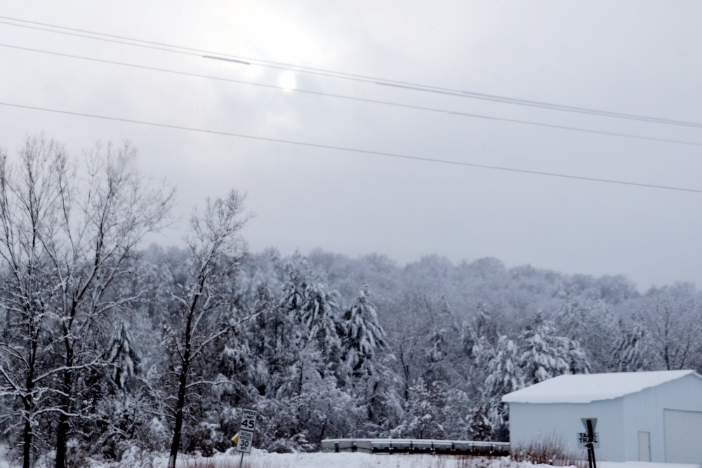 December 2022 snow scenes at Fort McCoy