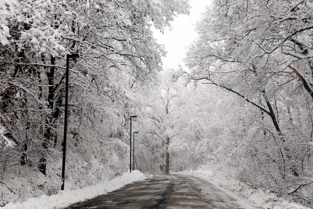 December 2022 snow scenes at Fort McCoy