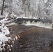 December 2022 Snow Scenes at Trout Falls at Fort McCoy's Pine View Recreation Area