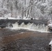 December 2022 Snow Scenes at Trout Falls at Fort McCoy's Pine View Recreation Area