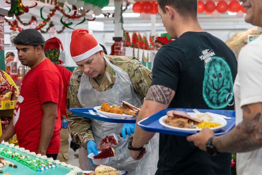 Christmas Meal Zone 6 Dining Facility Camp Arifjan in Kuwait