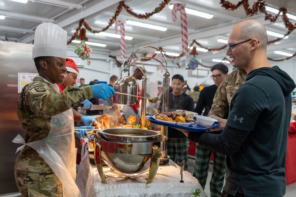 Christmas Meal Zone 6 Dining Facility Camp Arifjan in Kuwait