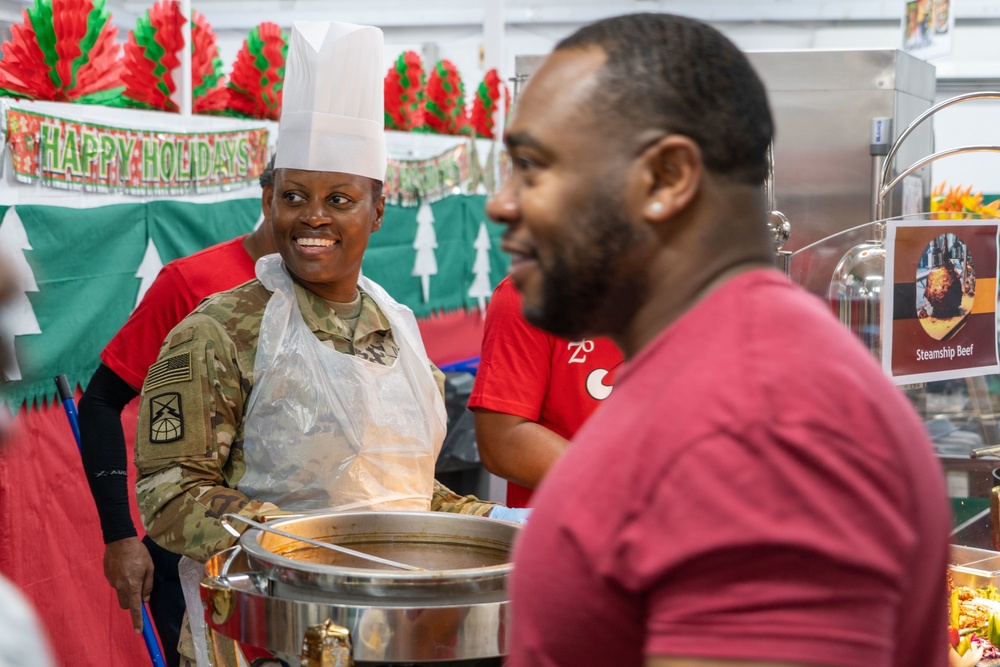 Christmas Meal Zone 6 Dining Facility Camp Arifjan in Kuwait