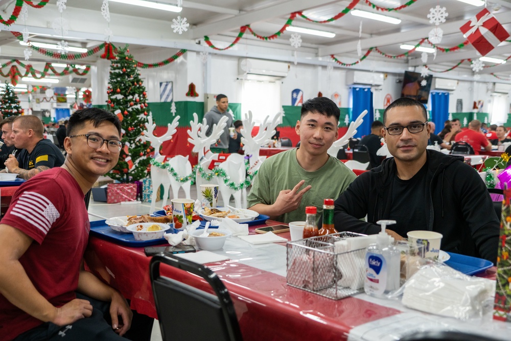 Christmas Meal Zone 6 Dining Facility Camp Arifjan in Kuwait