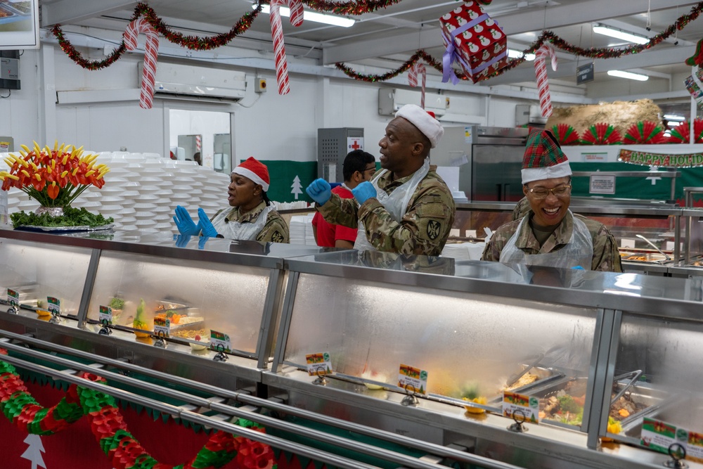 Christmas Meal Zone 6 Dining Facility Camp Arifjan in Kuwait