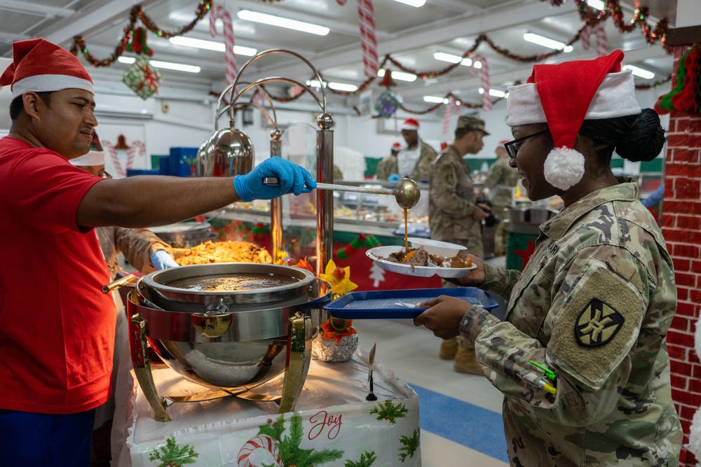 Christmas Meal Zone 6 Dining Facility Camp Arifjan in Kuwait