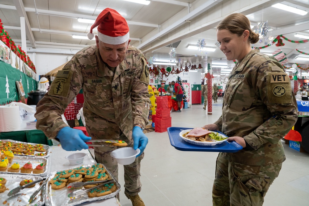 Christmas Meal Zone 6 Dining Facility Camp Arifjan in Kuwait