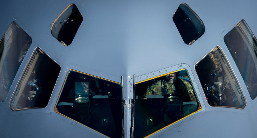 91st Air Refueling Squadron provides aerial support to Charleston C-17