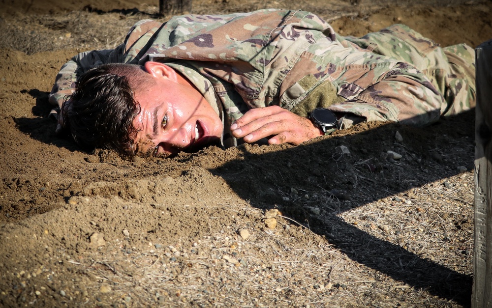 Iowa Soldier sweats through low crawl