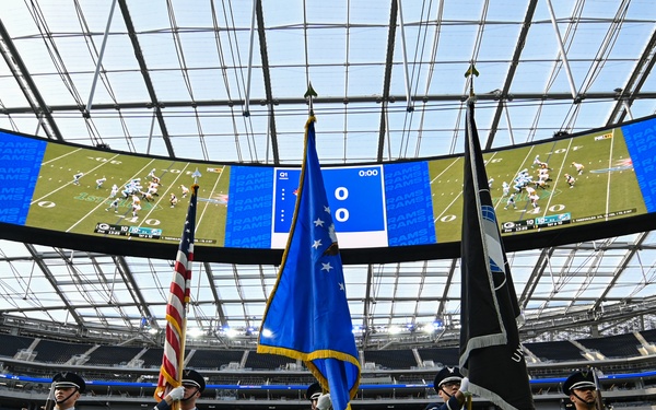 Vandenberg's Honor Guard Presents the Colors at Rams Game on Christmas Day
