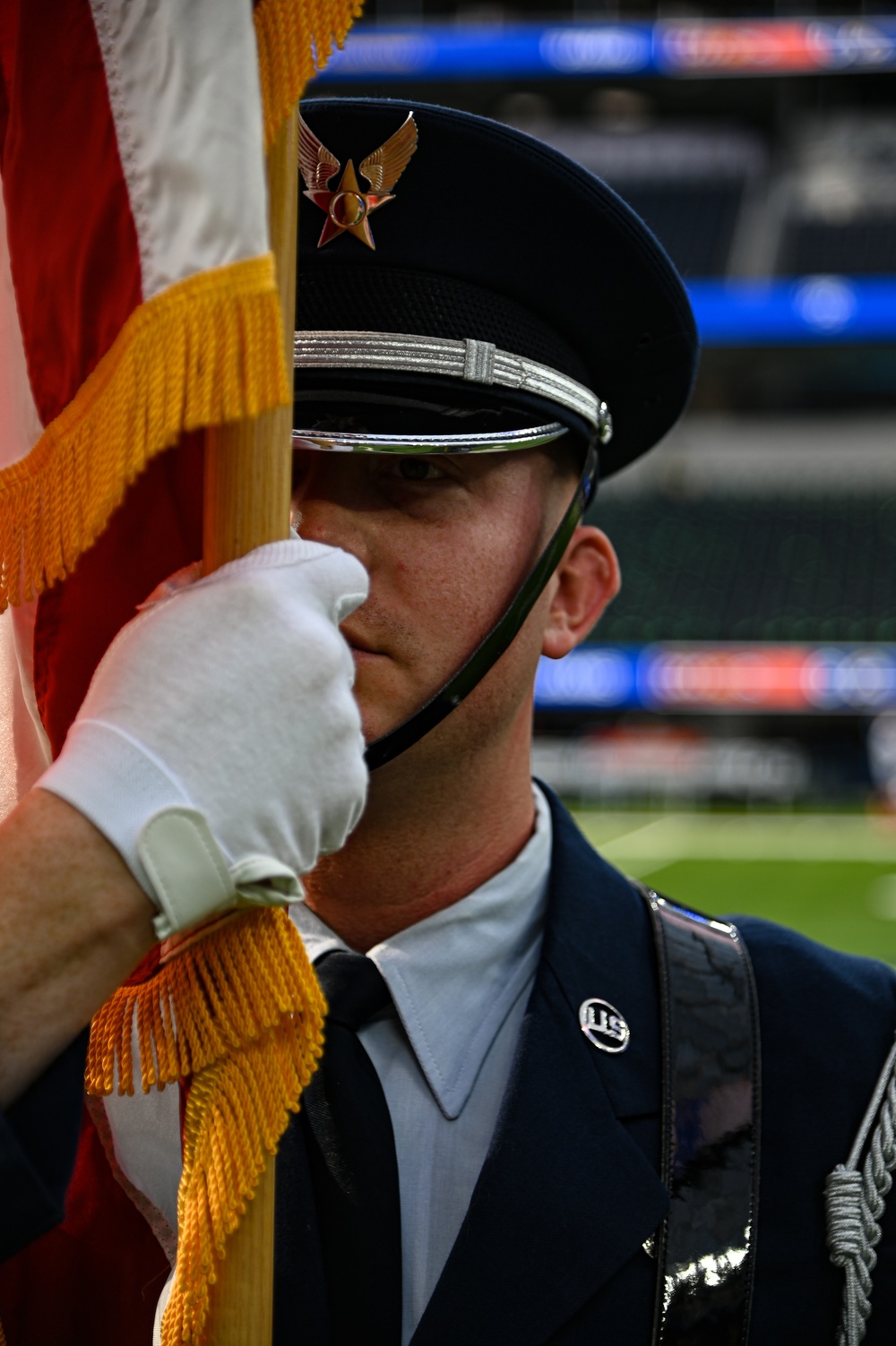 Vandenberg's Honor Guard Presents the Colors at Rams Game on Christmas Day