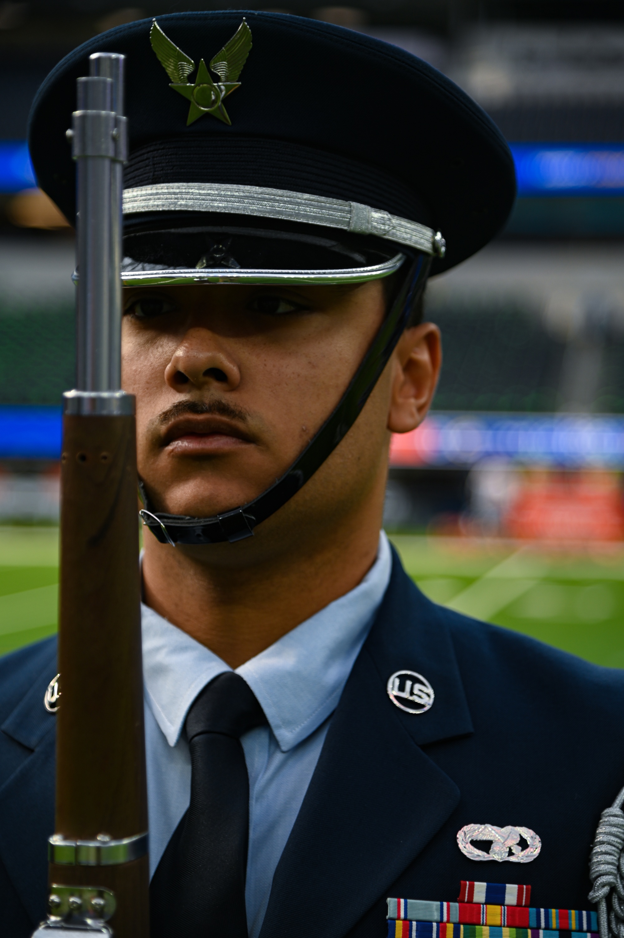 DVIDS - Images - Vandenberg's Honor Guard Presents the Colors at Rams Game  on Christmas Day [Image 7 of 10]