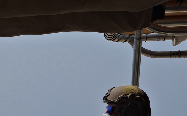 USCGC Charles Moulthrope provides security in a high-value escort through the Strait of Hormuz
