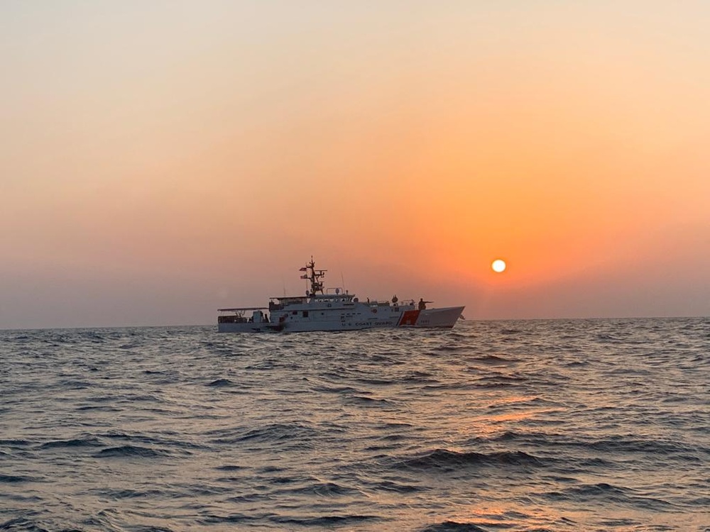 USCGC Charles Moulthrope patrols the Arabian Gulf