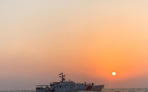 USCGC Charles Moulthrope patrols the Arabian Gulf