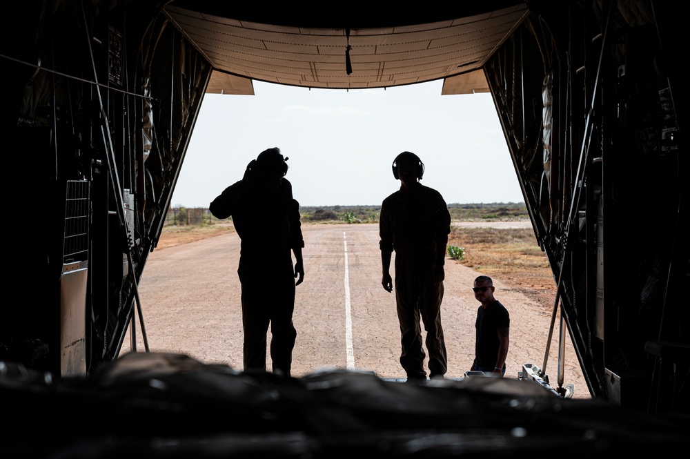 VMGR 252 flies over East Africa