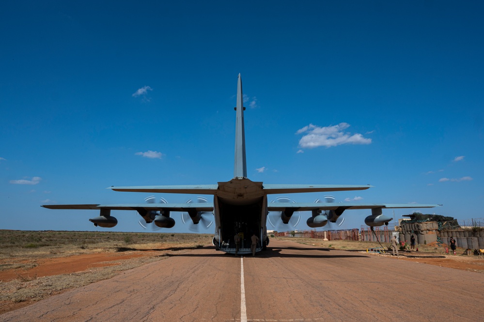 VMGR 252 flies over East Africa