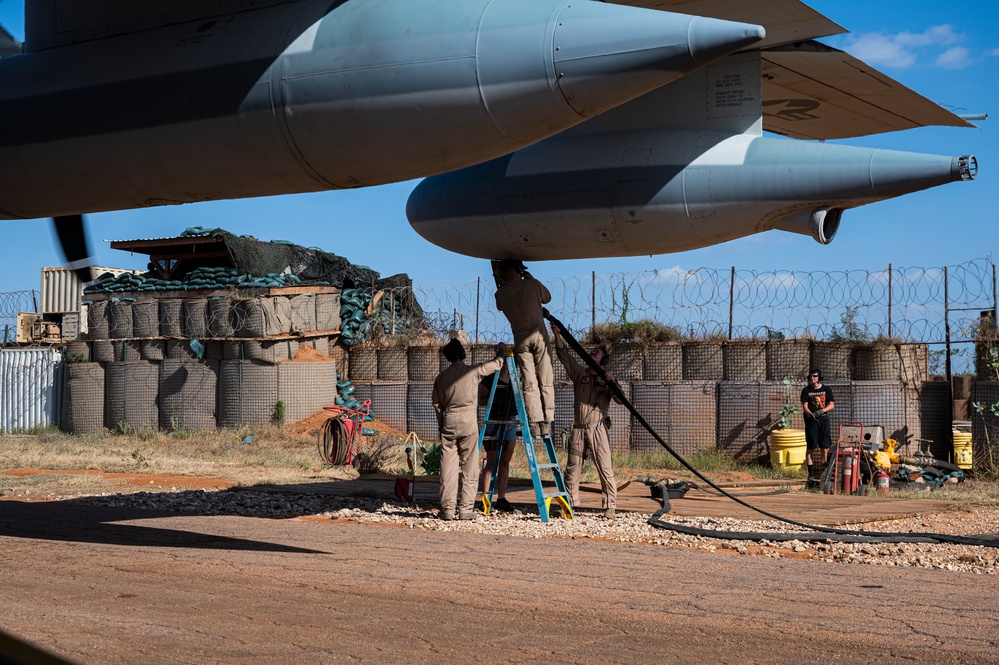 VMGR 252 flies over East Africa