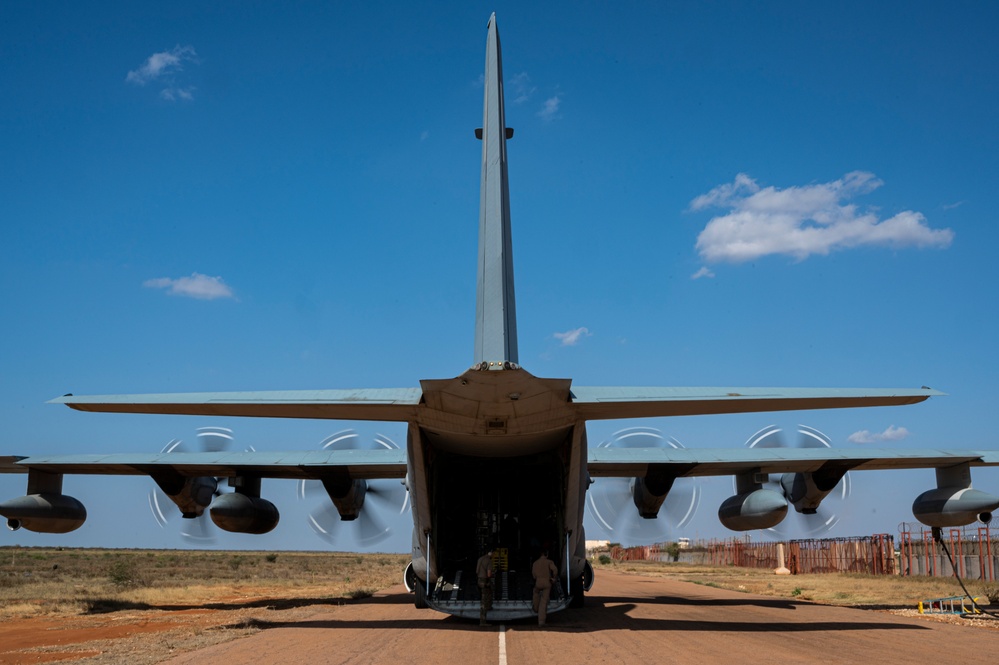 VMGR 252 flies over East Africa