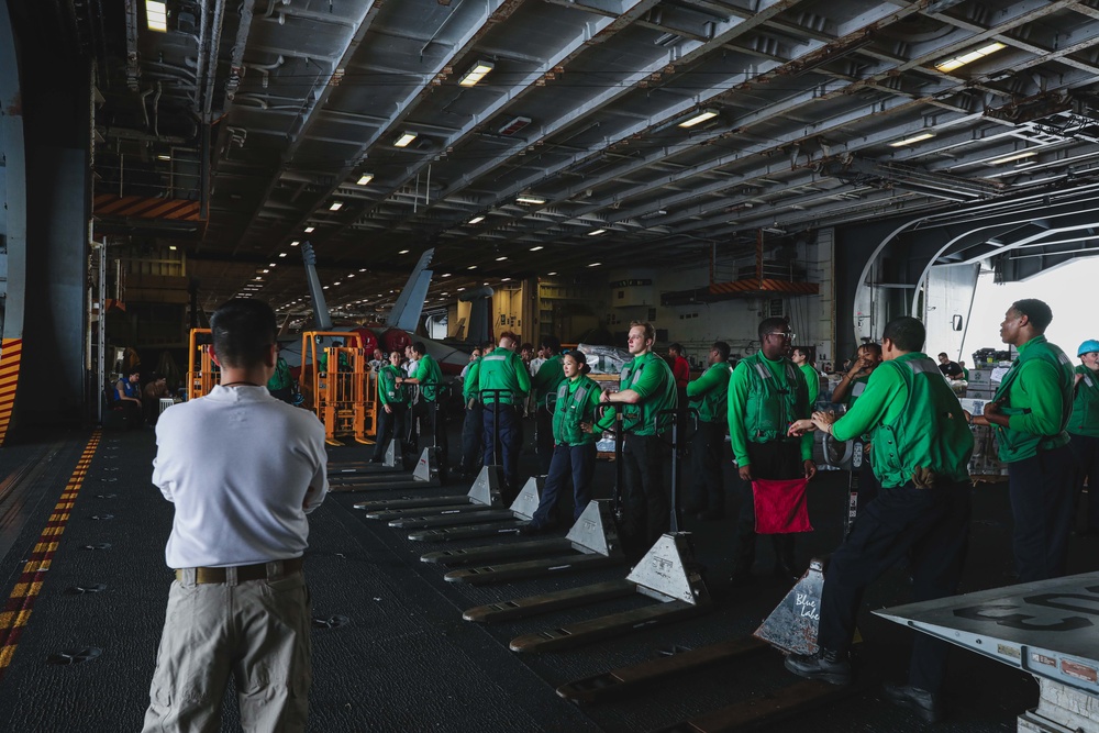 Sailors Prepare for Supplies