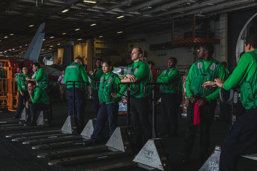 Sailors Prepare for Supplies