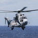 Super Puma Hovers during Replenishment-at-Sea