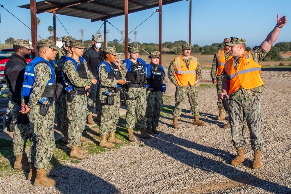 Security Personnel Conduct Drills at NAVSTA Rota