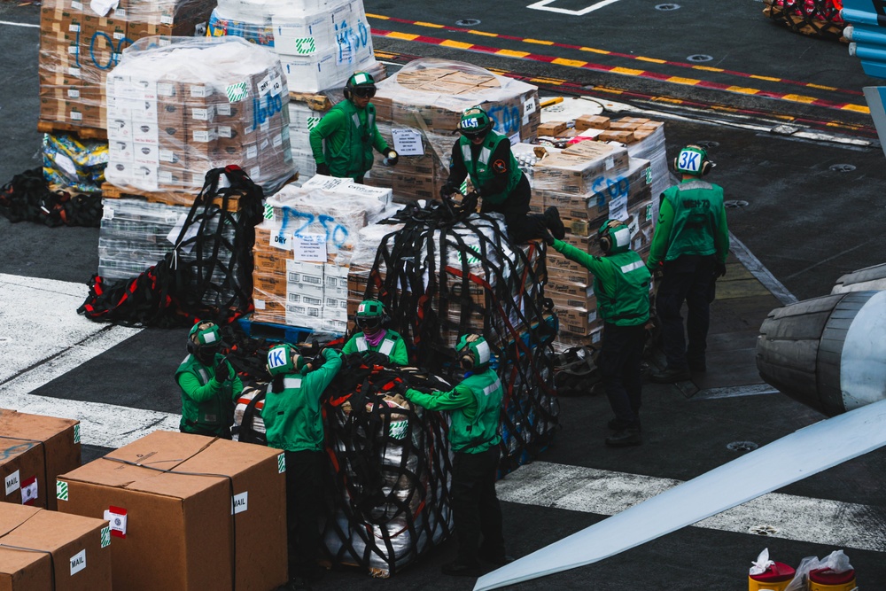 Sailors Prepare Provisions