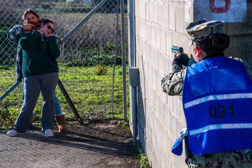 Security Personnel Conduct Drills at NAVSTA Rota
