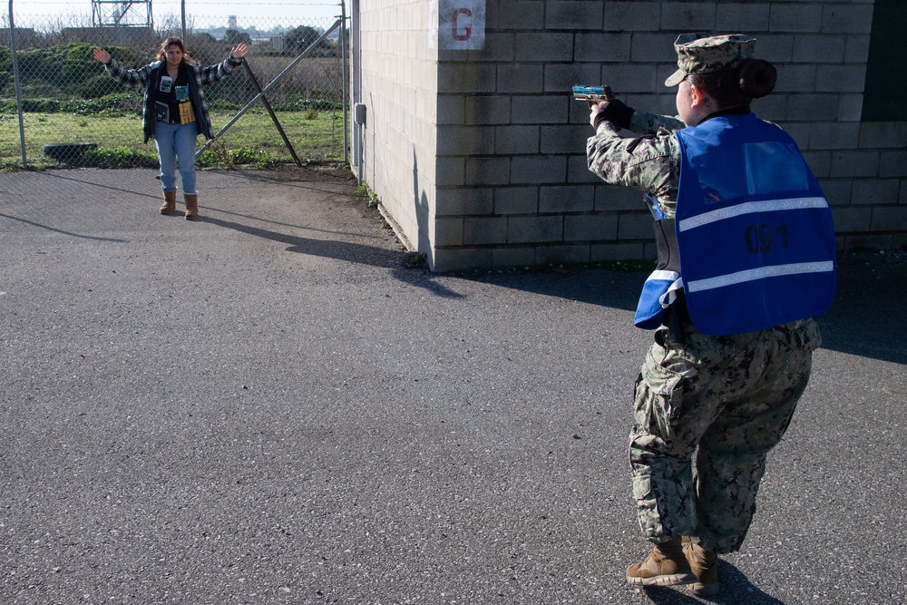 Security Personnel Conduct Drills at NAVSTA Rota