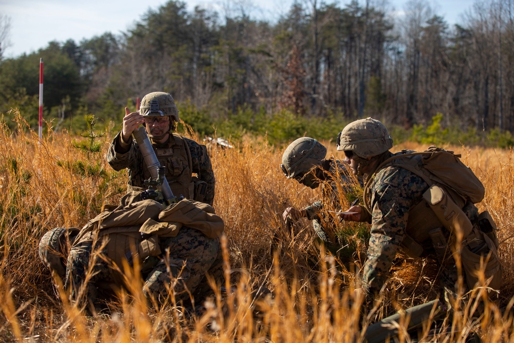 Infantry Officer Course Mortar Training