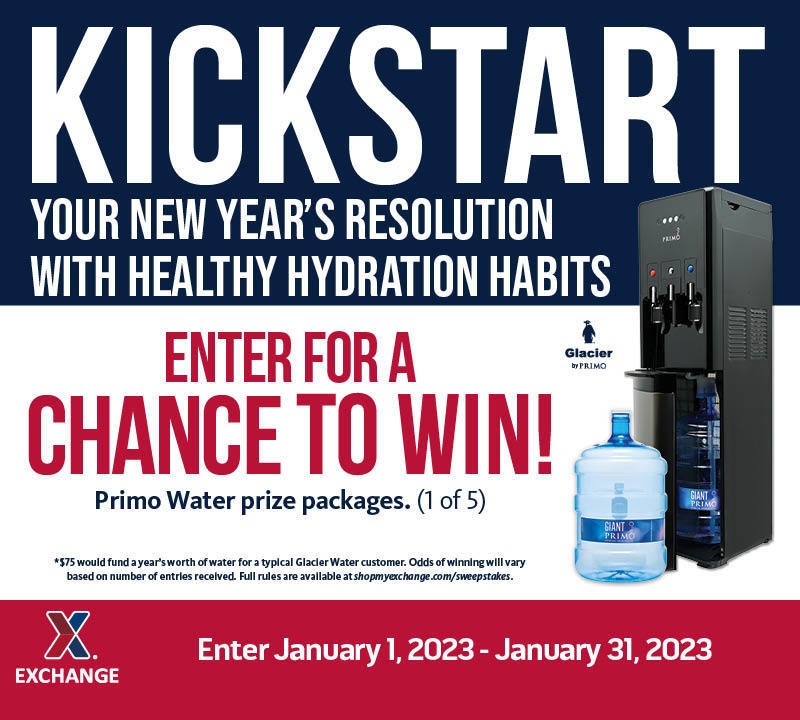 Exchange Shoppers Can Stay Hydrated in the New Year with Primo Water Sweepstakes