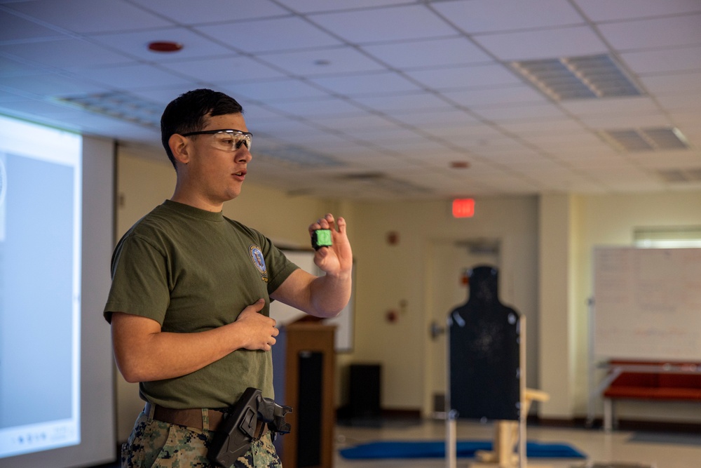 U.S. Marines with Camp Mujuk participate in non-lethal training