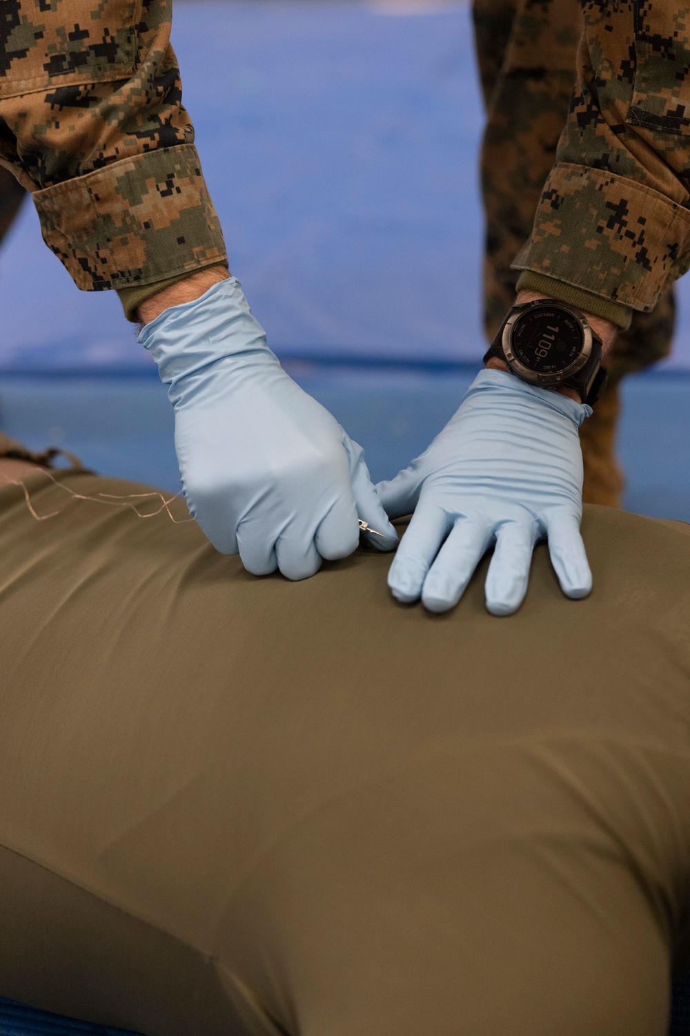 U.S. Marines with Camp Mujuk participate in non-lethal training