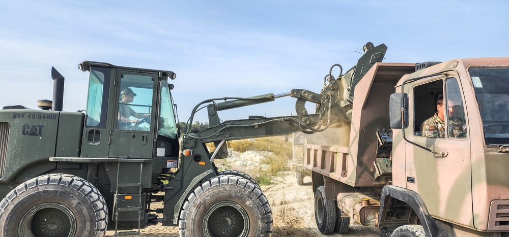 NMCB 11 Seabees work with Cypriot National Guard Engineers