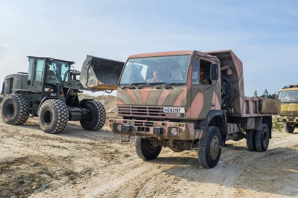 NMCB 11 Seabees work with Cypriot National Guard Engineers