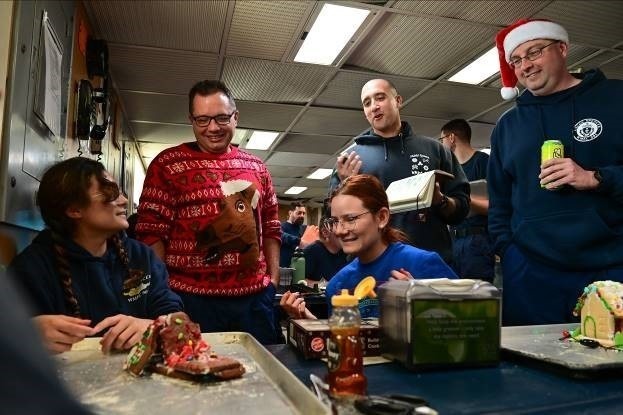 Holiday celebrations on USCGC Spencer (WMEC 905)