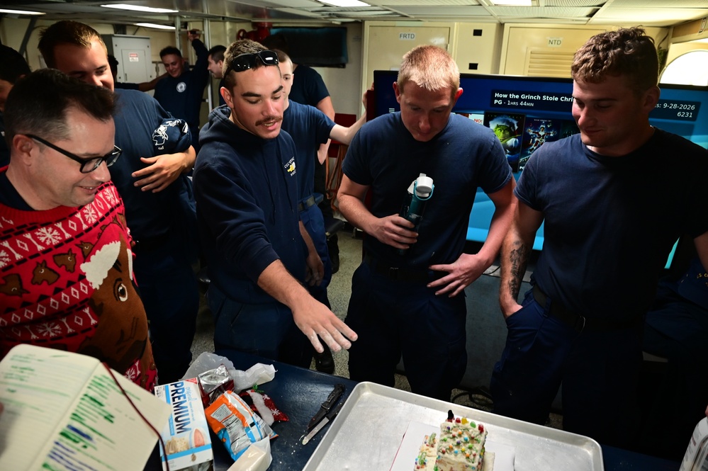 Holiday celebrations on USCGC Spencer (WMEC 905)