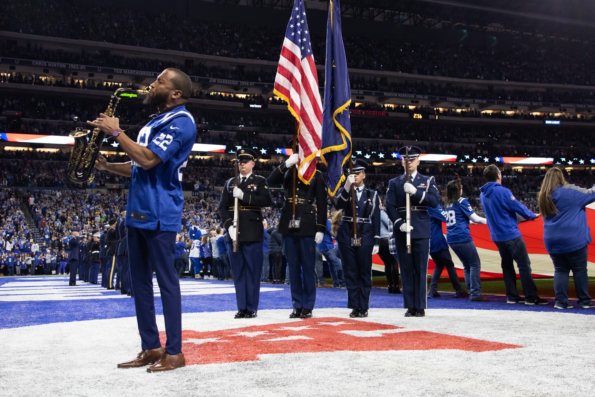 File:Indiana National Guardsmen Support Colts Home Game Against