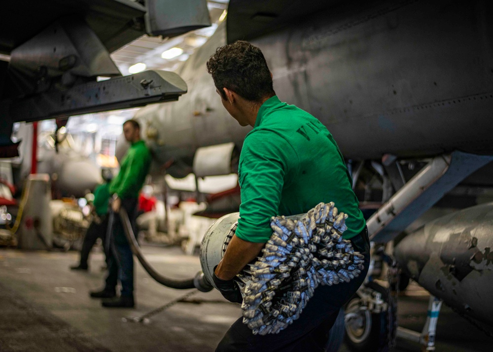 Sailors Conduct Maintenance On Refueling System