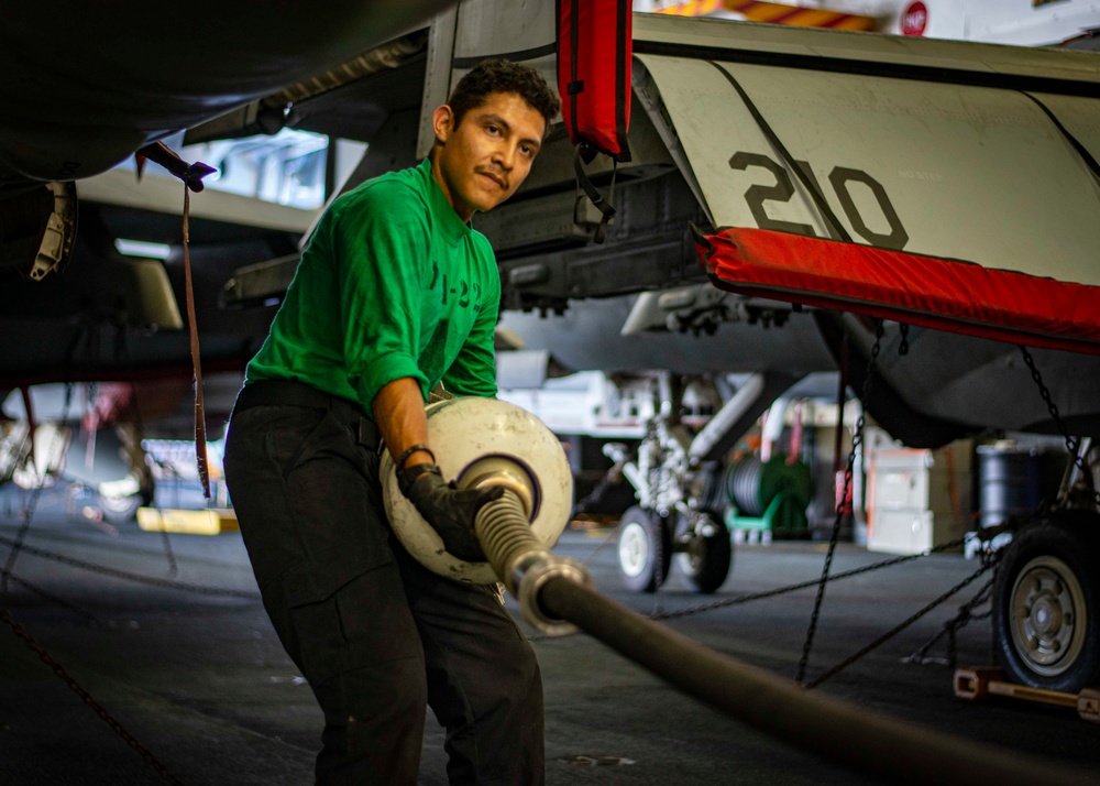 Sailors Conduct Maintenance On Refueling System