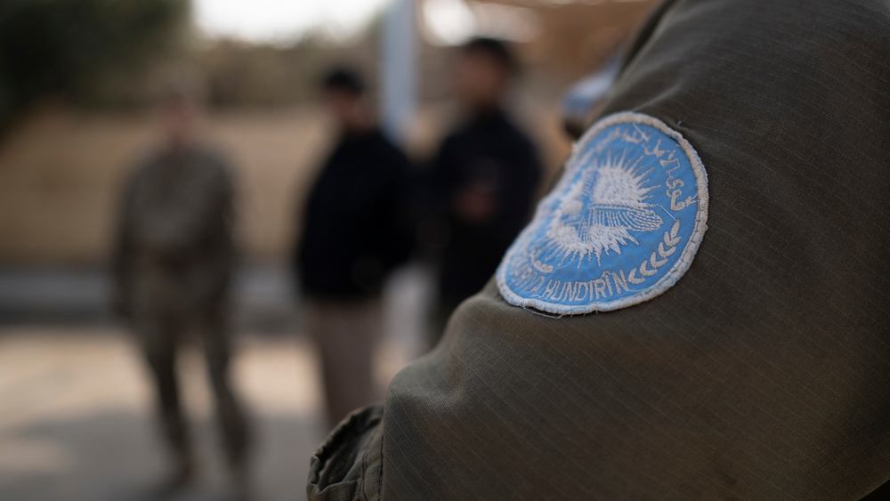 Asayish guards train at a Syrian Internal Security Forces academy