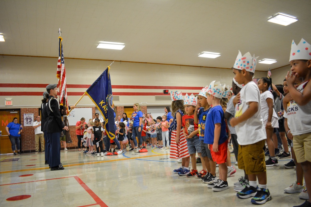 Morris Hill Elementary Freedom Walks with Junction City Color Guard