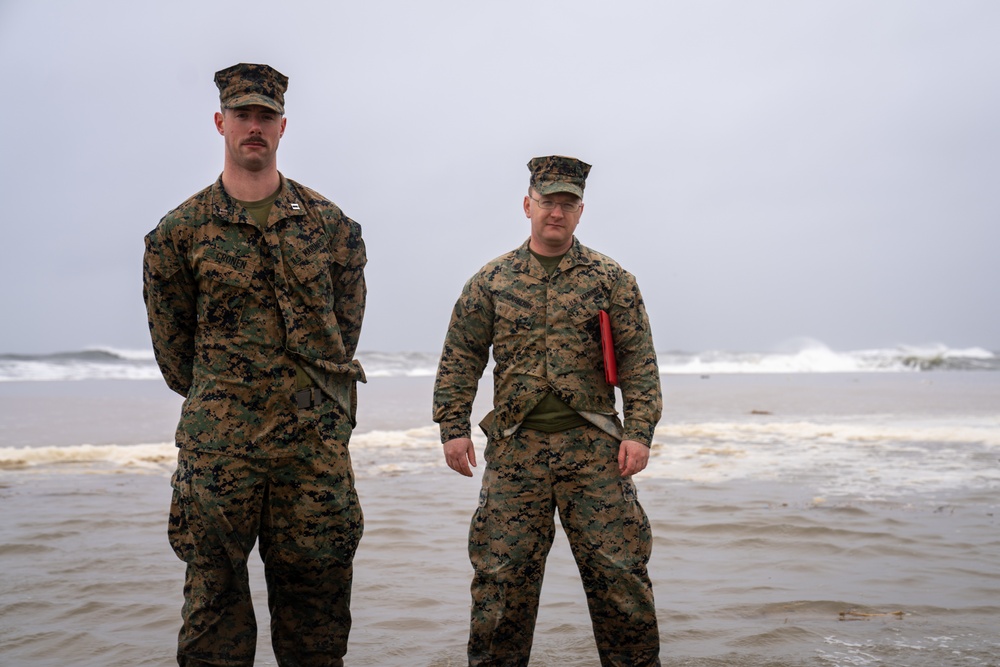 First Marine Corps District awards, reenlists Sgt. Kokou D. Adjogble