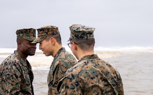 First Marine Corps District awards, reenlists Sgt. Kokou D. Adjogble