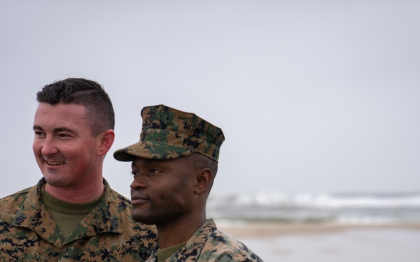 First Marine Corps District awards, reenlists Sgt. Kokou D. Adjogble